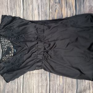 Forever 21 Black Satin Mini Dress